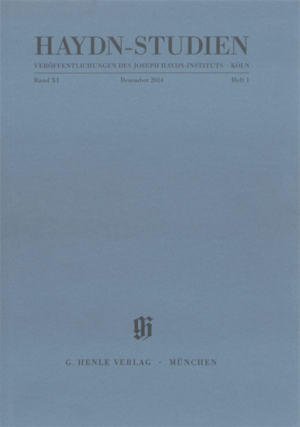 Haydn-Studien Band 11 Heft 1
