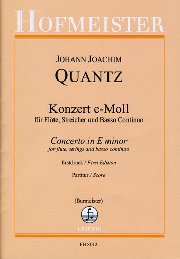 Quantz Konzert e-Moll QV5:113 für Flöte, Streicher und Bc