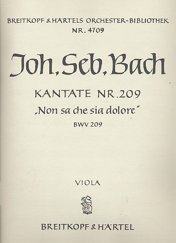 Non sa che sia dolore Kantate Nr.209 BWV209