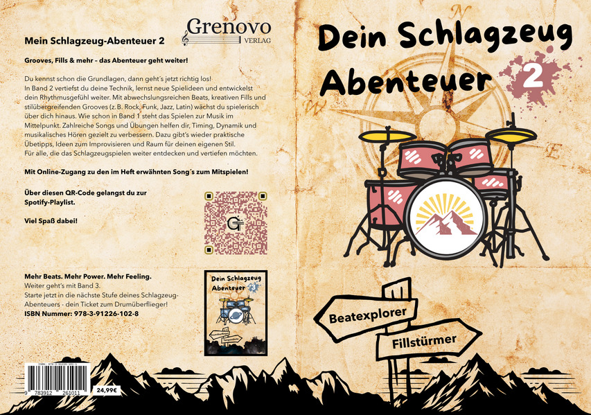 Grenova Verlag Tobias Gregg Schule Für Schlagzeug Dein Schlagzeug Abenteuer 2 - Bild 3