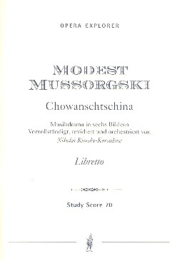 Chowanschtschina Studienpartitur und Libretto (in 2 Bänden)
