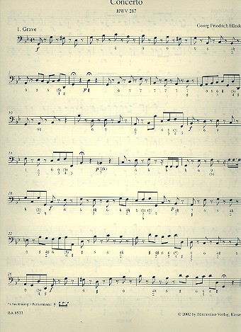 Konzert g-Moll Nr.3 HWV287 für Flöte (Oboe) und Streichorchester