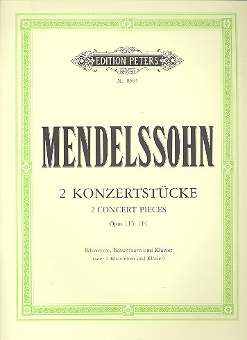 2 Konzertstücke op.113 und op.114 für Klarinette, Bassetthorn (Klarinette) und Klavier