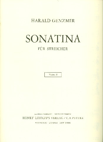 Sonatina prima für Streicher