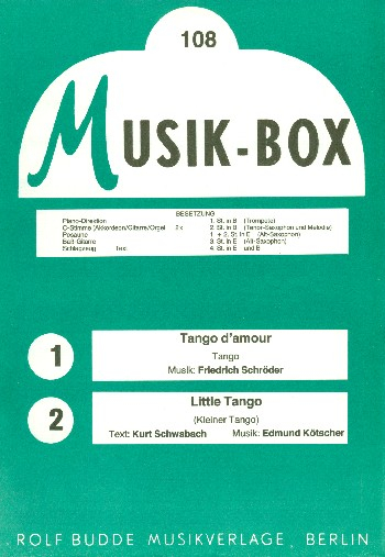 Tango d&#039;amour und Little Tango: für Combo