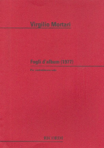 Fogli d&#039;album per contrabasso solo
