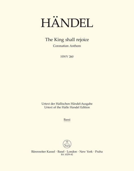 The King shall rejoice HWV260 für gem Chor und Orchester