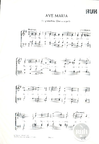Ave Maria für gem Chor a cappella