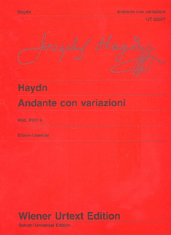 Einzelausgabe Klavier Andante con Variazioni Hob 16/6