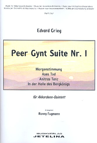 Peer Gynt Suite Nr.1 für 5 Akkordeons Partitur
