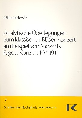 Analytische Überlegungen zum klassischen Bläserkonzert am Beispiel von Mozarts