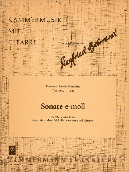 Sonate e-Moll für Oboe (Fl) und Gitarre