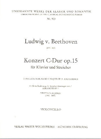 Konzert C-Dur Nr.1 op.15 für Klavier und Streicher