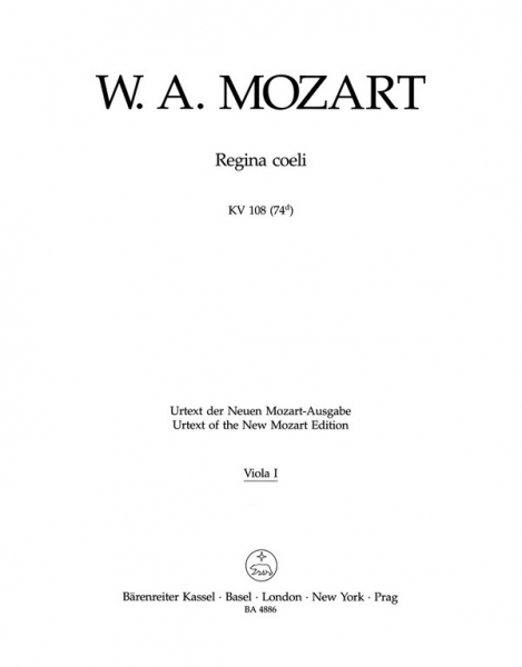 Regina coeli KV108 (KV74d) für Sopran solo, gem Chor und Orchester