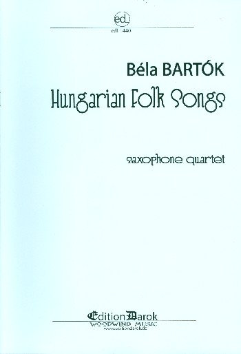 Hungarian Folk Songs for 4 saxophones (AATT(Bar))