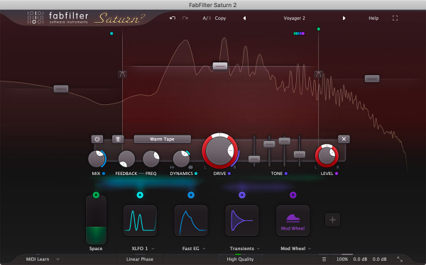 Plugin Effekt FabFilter Saturn 2