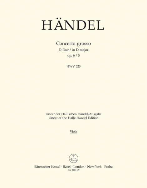 Concerto grosso D-Dur op.6,5 HWV323 für Orchester