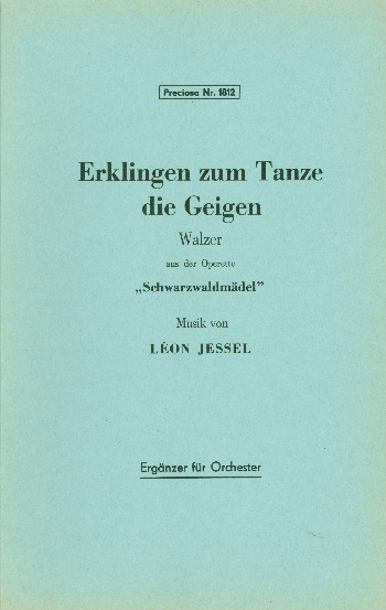 Erklingen zum Tanze die Geigen: für Salonorchester