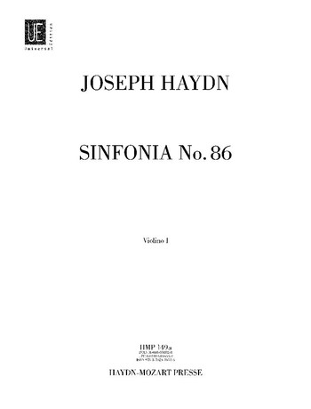 SINFONIE D-DUR NR.86 HOB.I:86 FUER ORCHESTER