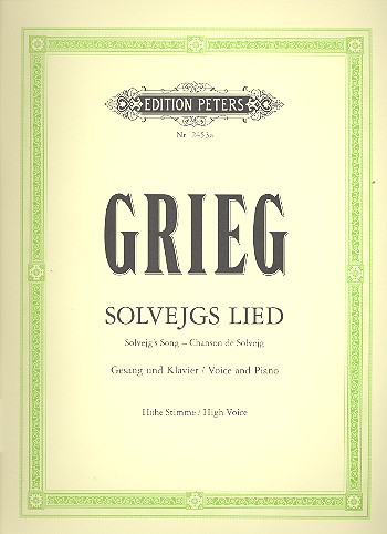 Solvejgs Lied für hohe Singstimme und Klavier