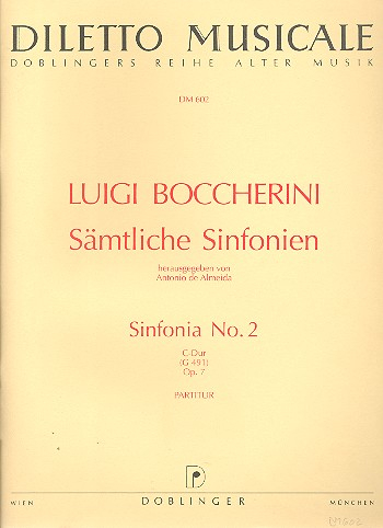 Sinfonie C-Dur Nr.2 op.7 G491 für Orchester