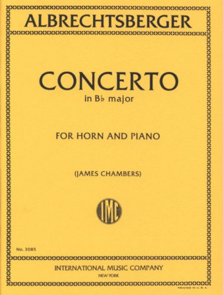 Concerto B flat major for horn and piano