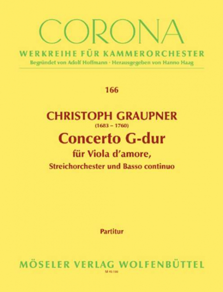 Concerto G-Dur für Viola d'amore, Streicher und Bc