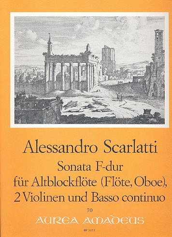 Sonate F-Dur für Altblockflöte (Flöte,Oboe), 2 Violinen und Bc