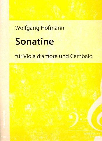 Sonatine für Viola d&#039;amore und Cembalo Verlagskopie