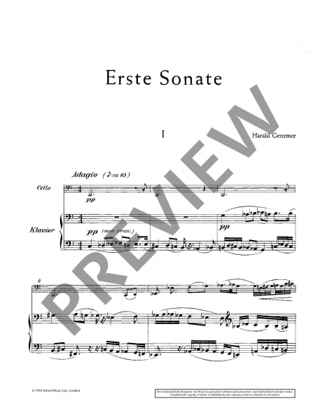 Sonate für Cello Sonate 1 - Antiquariat