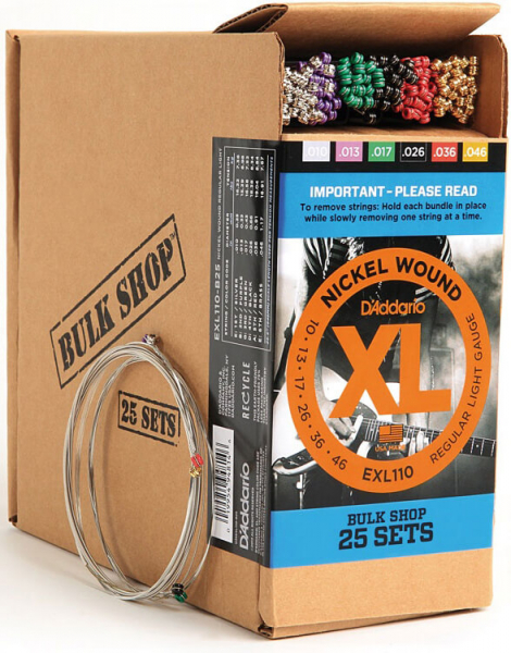 Saitensatz Bulk-Pack D´Addario EXL110-B25 Regular Light