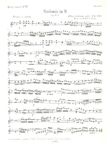 Sinfonie B-Dur op.3,4 für Orchester