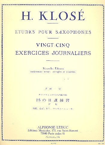 Übungsbuch für Saxophon 25 Exercices Journaliers