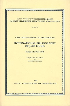 International Bibliography of Jazz Books vol.1 (1921-1949)