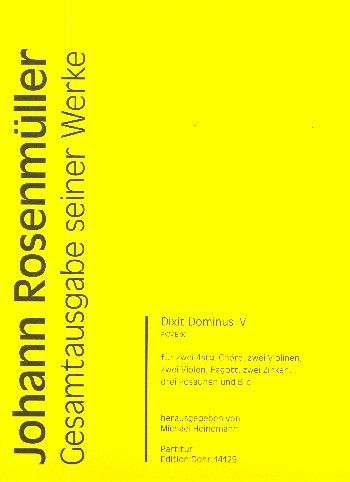 Dixit Dominus IV RWV.E90 für 2 gem Chöre und Orchester