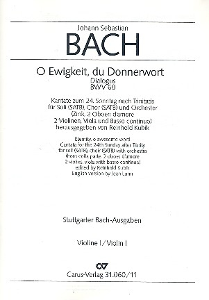 O Ewigkeit, du Donnerwort Kantate Nr.60 BWV60
