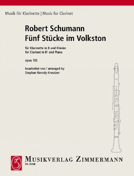 5 Stücke im Volkston op.102 für Klarinette und Klavier