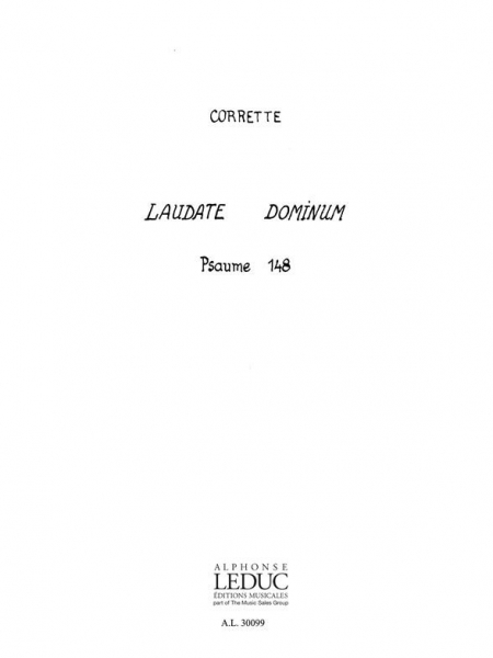 Laudate Dominum (Psaume 148) pour soli, choeur mixte (SATBB) sans accompagnement