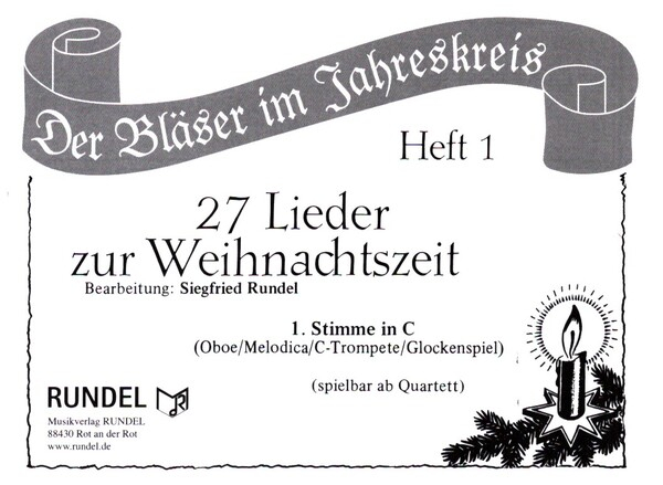 27 Lieder zur Weihnachtszeit Band 1 für 4 Bläser (Ensemble)