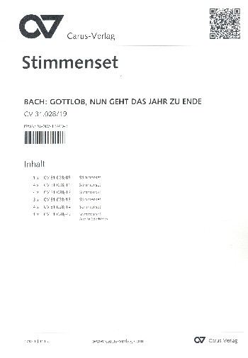 Gottlob nun geht das Jahr zu Ende Kantate Nr.28 BWV28