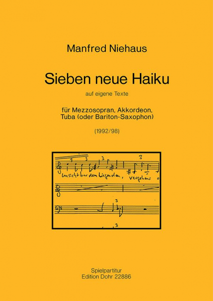 7 neue Haiku für Mezzosopran, Akkordeon und Tuba (Baritonsaxophon)