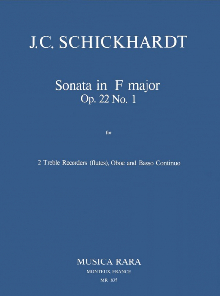 Sonata F major op.22,1 for 2 treble recorders, oboe and bc
