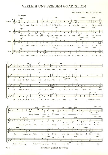 Verleih uns Frieden gnädiglich für gem Chor a cappella