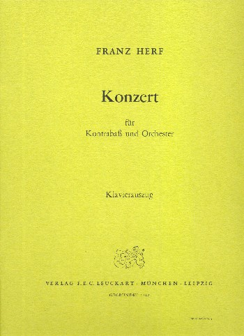 Konzert für Kontrabass und Orchester für Kontrabass und Klavier