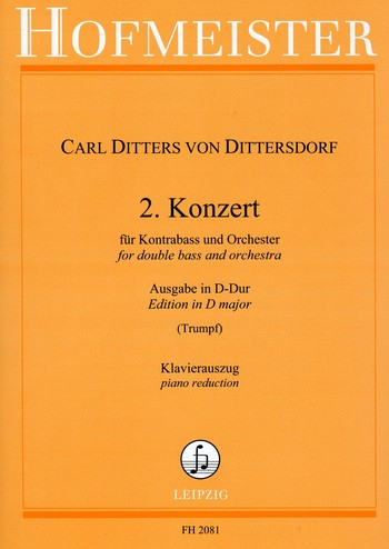 Konzert D-Dur Nr.2 für Kontrabass und Orchester für Kontrabass und Klavier