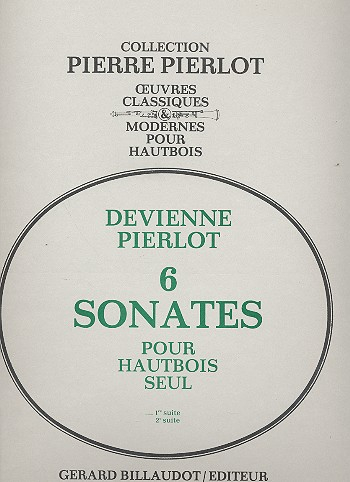 6 Sonates vol.1 (nos.1-3) pour hautbois