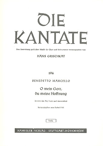 O mein Gott du meine Hoffnung für Alt, Viola und Bc