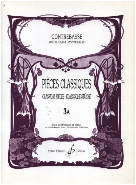 Pièces classiques vol.3a morceaux faciles pour contrebasse et piano