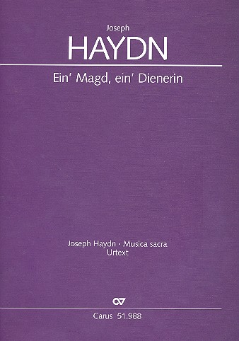 Ein&#039; Magd ein&#039; Dienerin Hob.XXIIId:1 für Sopran und Instrumente