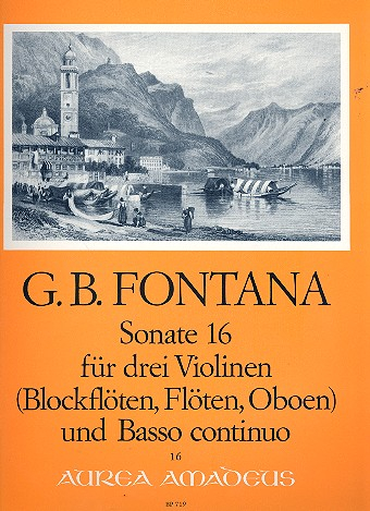 Sonate Nr.16 für 3 Violinen (Blockflöten, Flöten, Oboen) und Bc